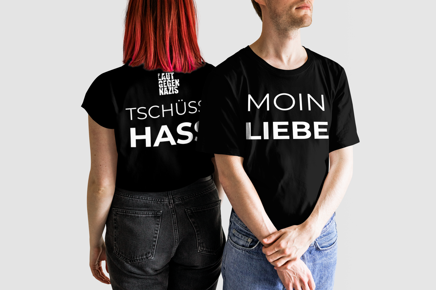 MOIN LIEBE TSCHÜSS HASS -T-SHIRT