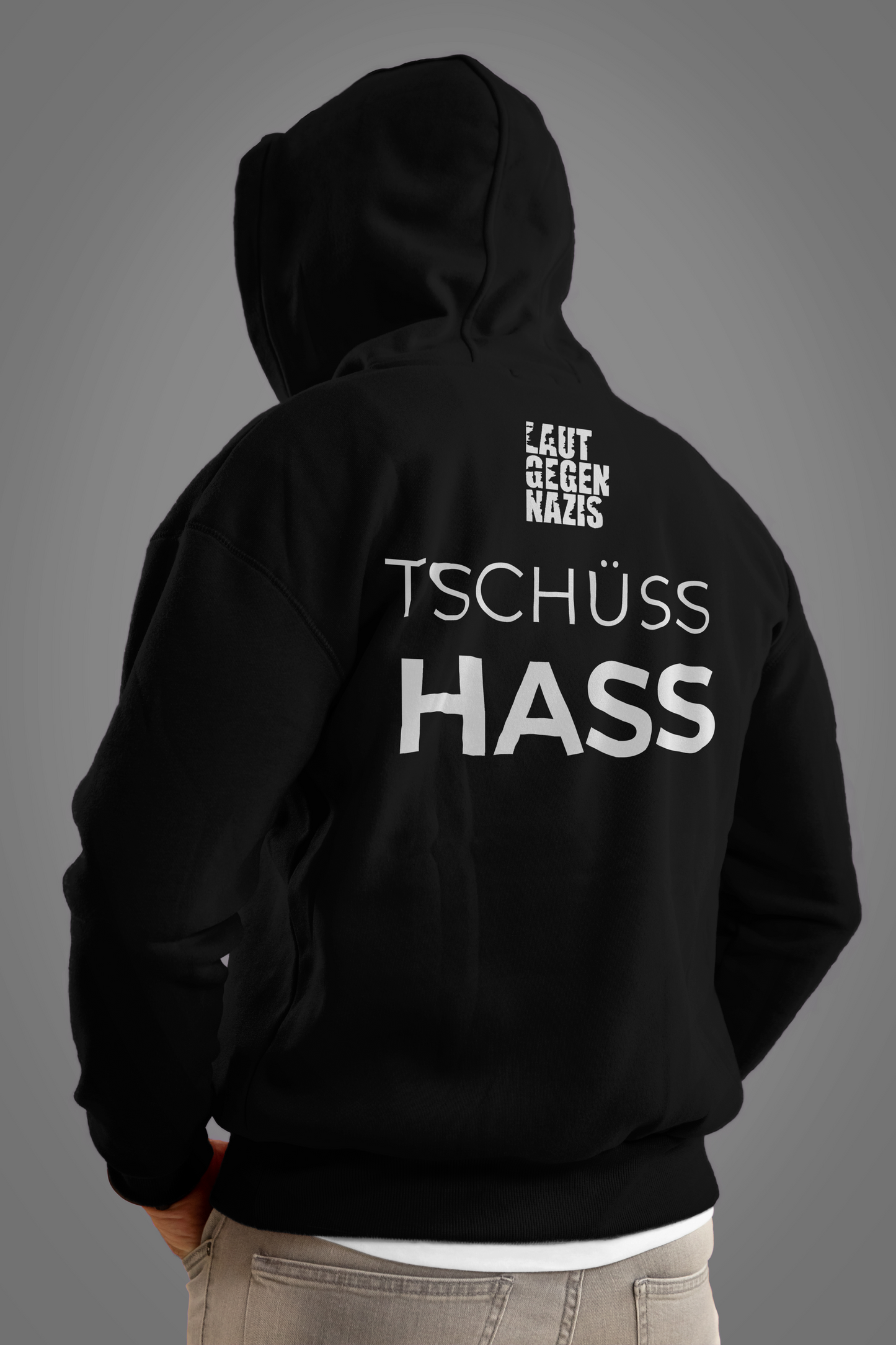 MOIN LIEBE TSCHÜSS HASS HOODIE